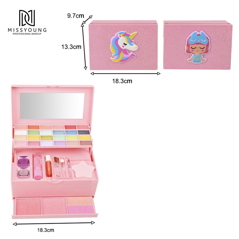 Precio atractivo Nuevo tipo Fabricación profesional Estuche de maquillaje para niños para niños Conjunto de maquillaje para niñas Conjuntos de kits de cosméticos