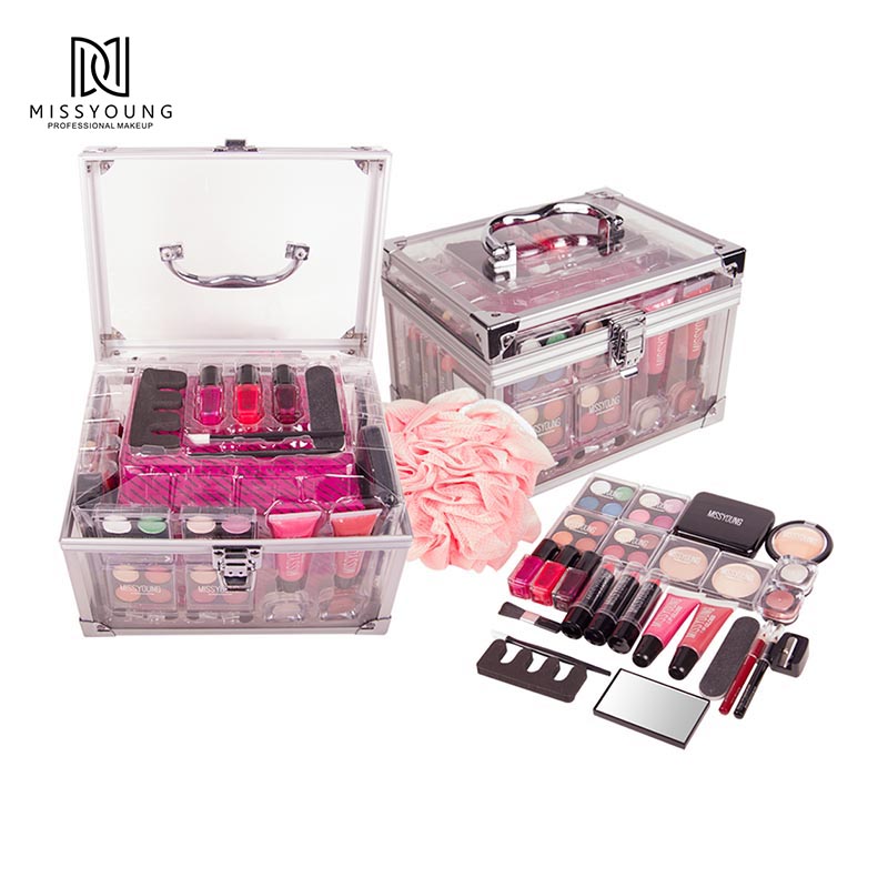 Nuevo regalo promocional, accesorios cosméticos almacenados, todo en una caja de kit de maquillaje para profesionales Full S