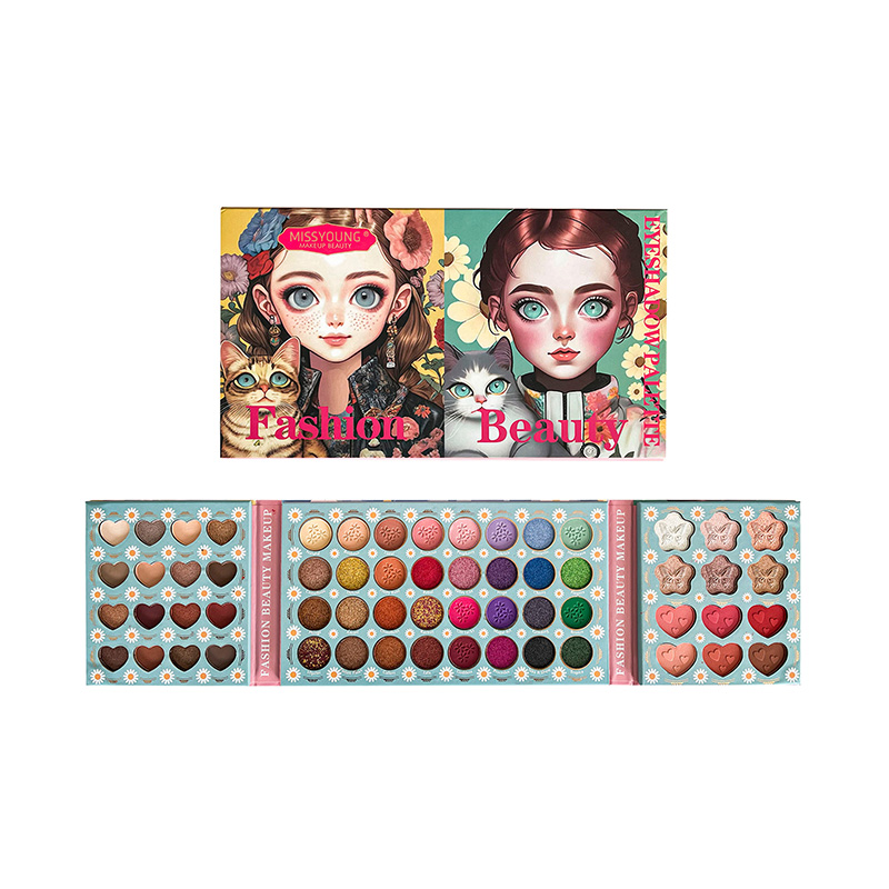 Paleta de sombras de ojos personalizada Miss Young sin marca de agua en papel PD23203