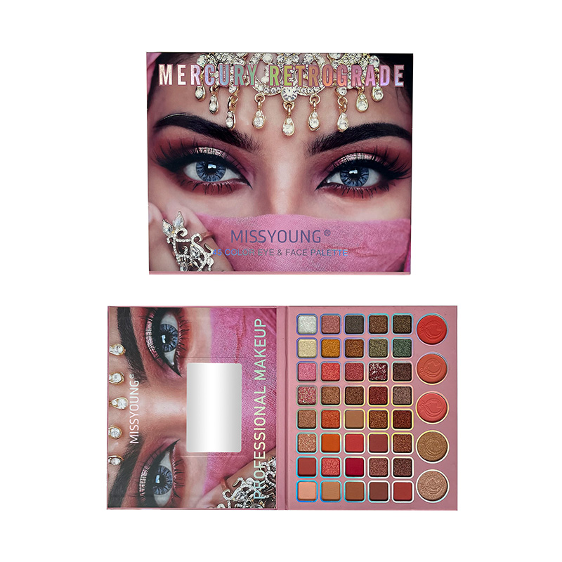 Paleta de sombras de ojos Miss Young de 45 colores sin marca de agua en papel PD23200