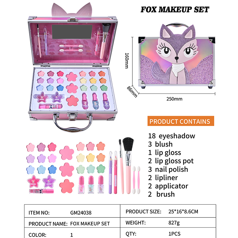 Venta al por mayor de alta calidad Fox maquillaje sombra de ojos cepillo Blush Set GM24038