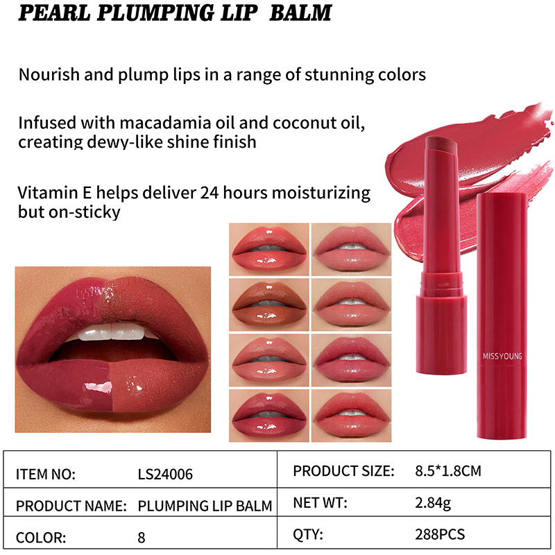 Bálsamo labial voluminizador On-Sticky Dewy-Like Shine Nourish Pearl LS24006