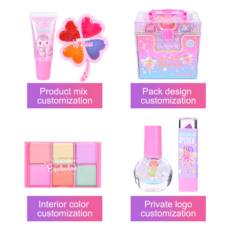 Set de cosmética infantil portátil y divertido CGM24067,CGM24068