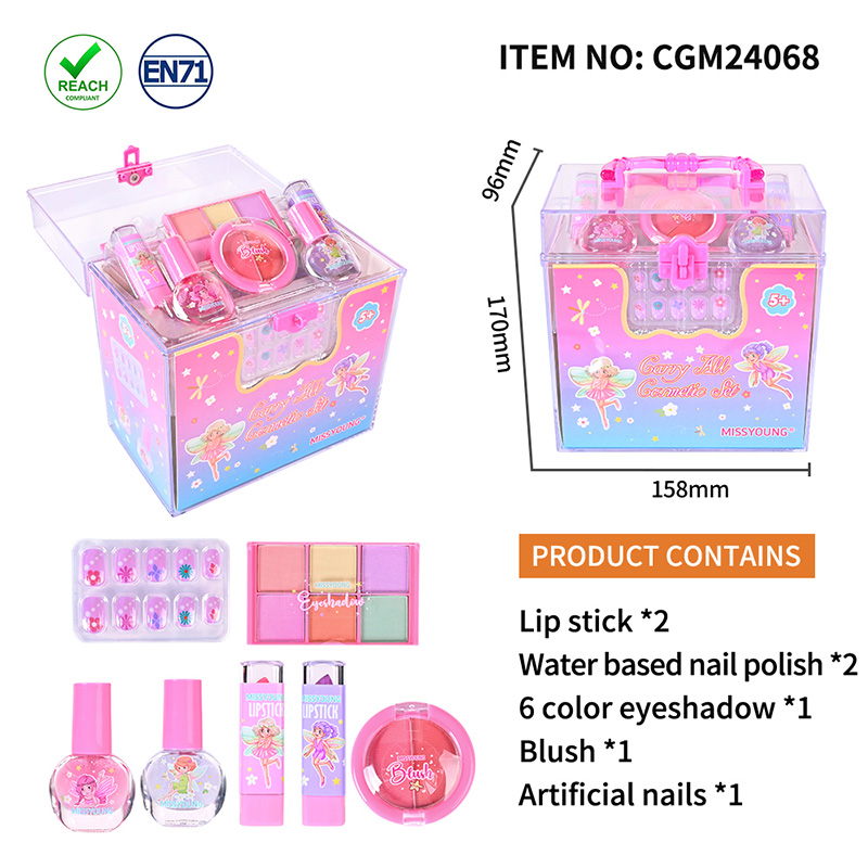 Set de cosmética infantil portátil y divertido CGM24067,CGM24068