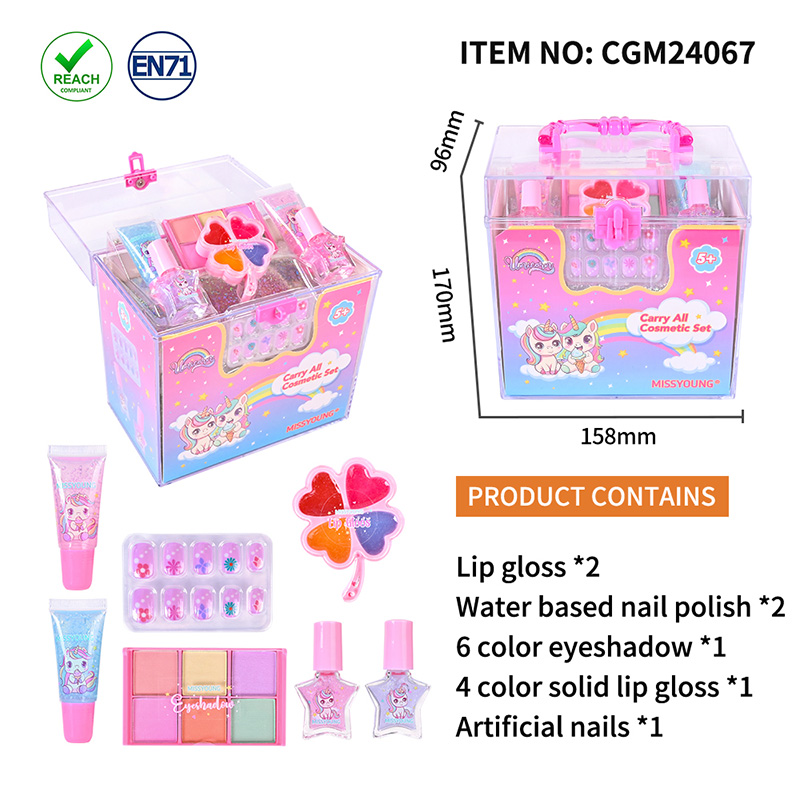 Set de cosmética infantil portátil y divertido CGM24067,CGM24068